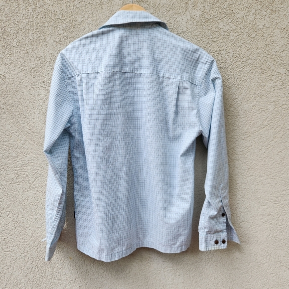 PATAGONIA Men’s Shirt Small Blue Plaid Common Threads Organic Cotton - Picture 8 of 11